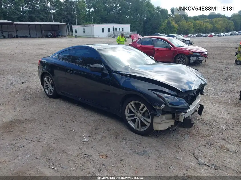 INFINITI G 2008, VIN JNKCV64E88M118131