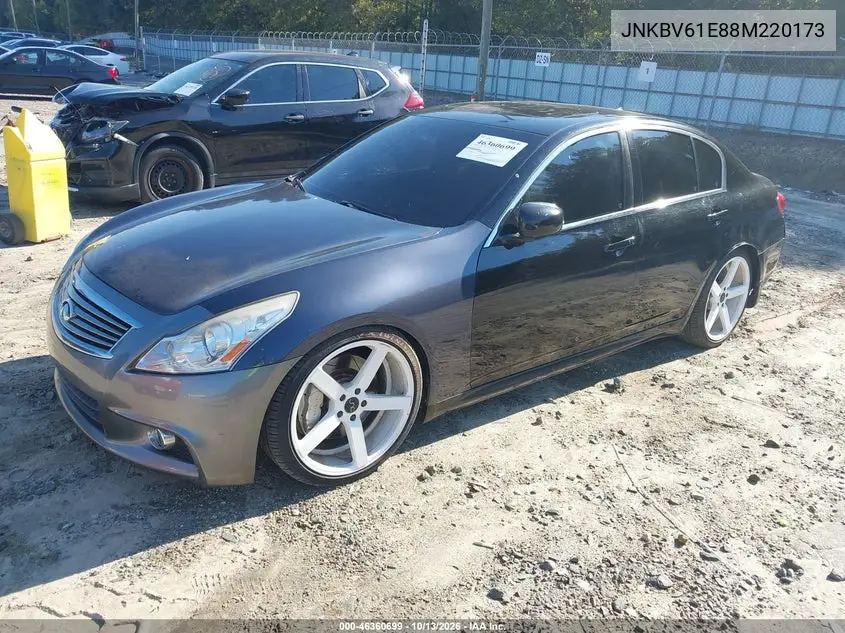 2008 INFINITI G VIN JNKBV61E88M220173 — фото 2