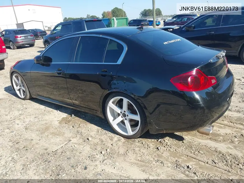 2008 INFINITI G VIN JNKBV61E88M220173 — фото 3