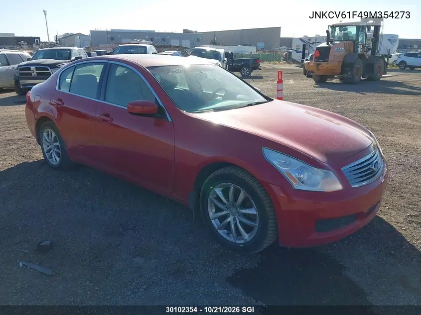 INFINITI G 2009, VIN JNKCV61F49M354273