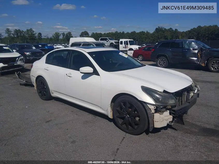 INFINITI G 2009, VIN JNKCV61E49M309485