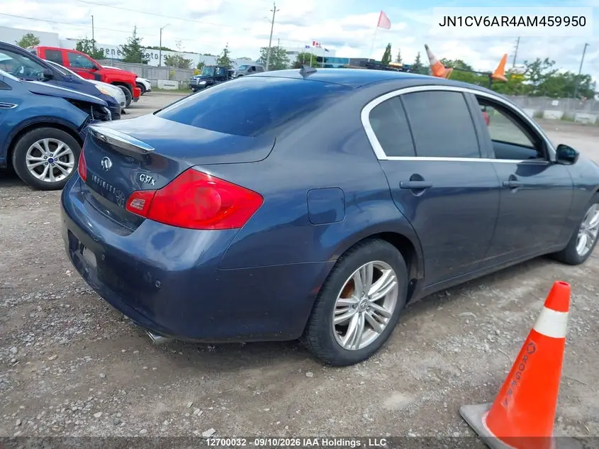 2010 INFINITI G VIN JN1CV6AR4AM459950 — фото 4