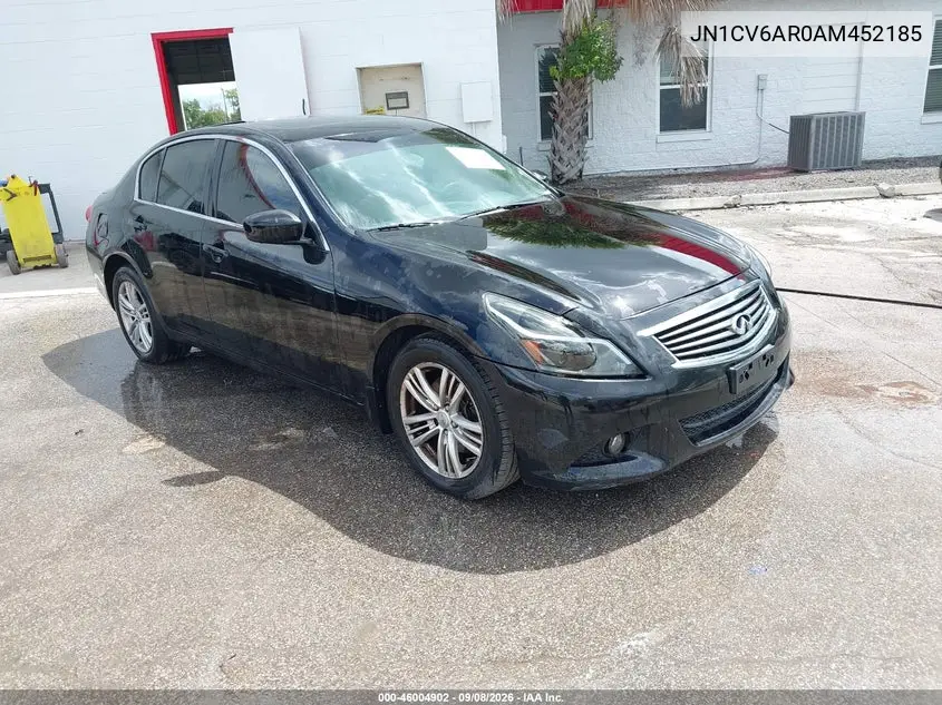 INFINITI G 2010, VIN JN1CV6AR0AM452185