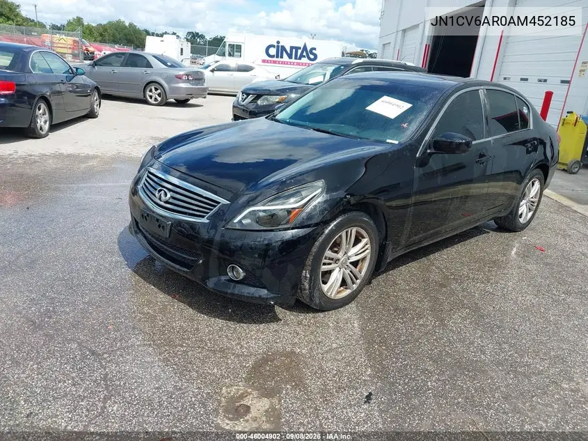2010 INFINITI G VIN JN1CV6AR0AM452185 — фото 2