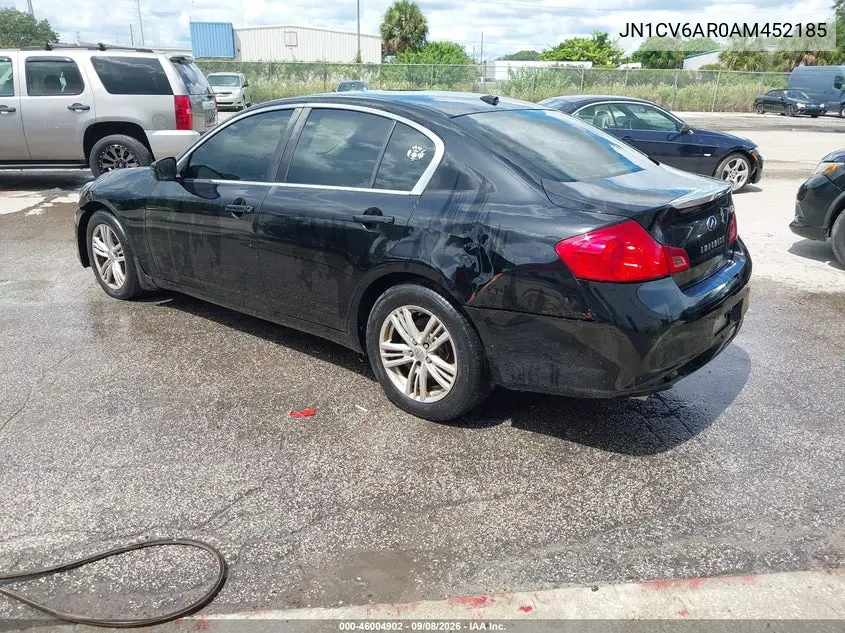 2010 INFINITI G VIN JN1CV6AR0AM452185 — фото 3