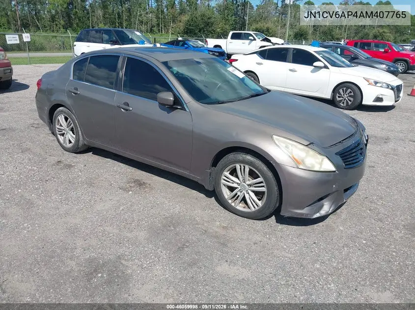 INFINITI G 2010, VIN JN1CV6AP4AM407765