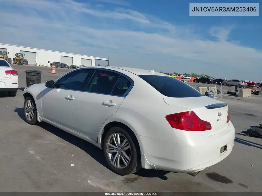 2010 INFINITI G VIN JN1CV6AR3AM253406 — фото 3