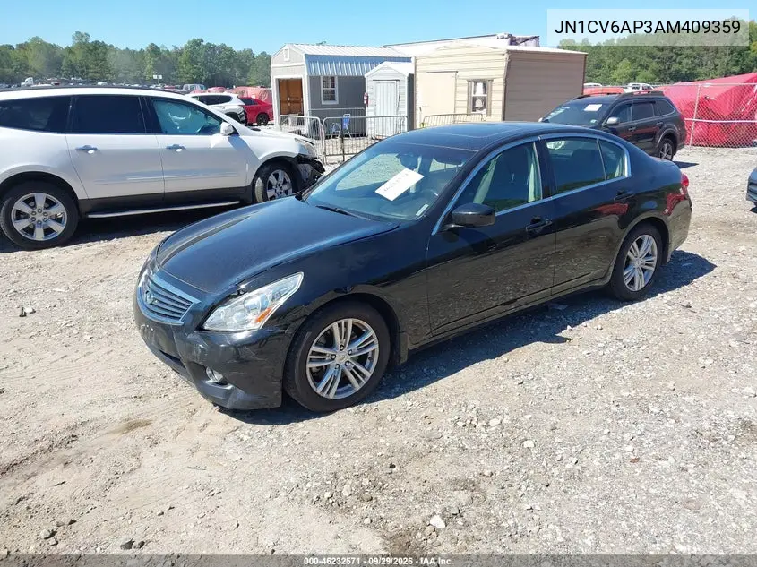 2010 INFINITI G VIN JN1CV6AP3AM409359 — фото 2