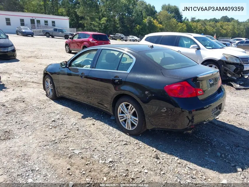 2010 INFINITI G VIN JN1CV6AP3AM409359 — фото 3