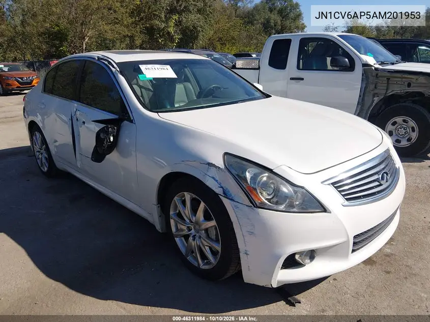 INFINITI G 2010, VIN JN1CV6AP5AM201953