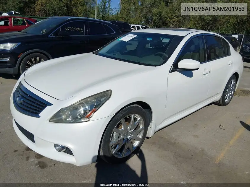 2010 INFINITI G VIN JN1CV6AP5AM201953 — фото 2
