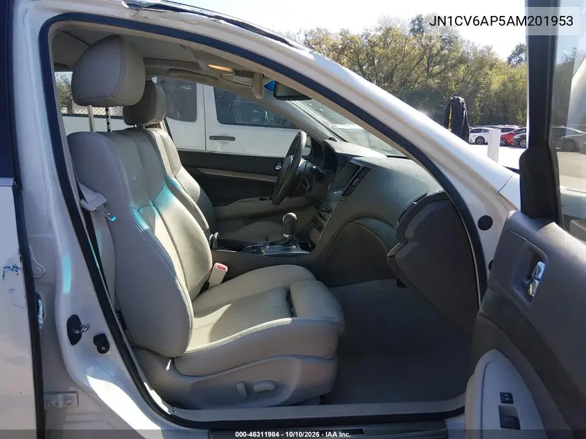 2010 INFINITI G VIN JN1CV6AP5AM201953 — фото 5