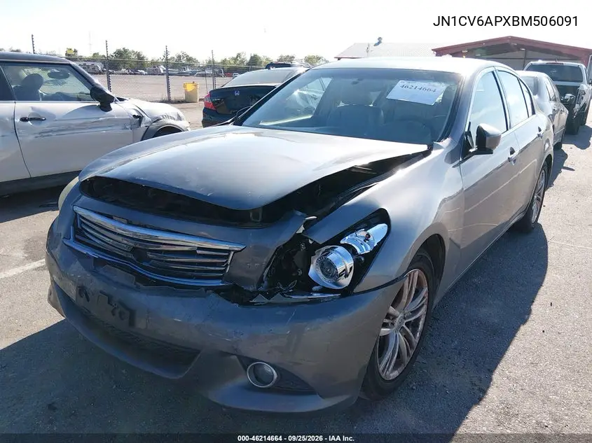 2011 INFINITI G VIN JN1CV6APXBM506091 — фото 2