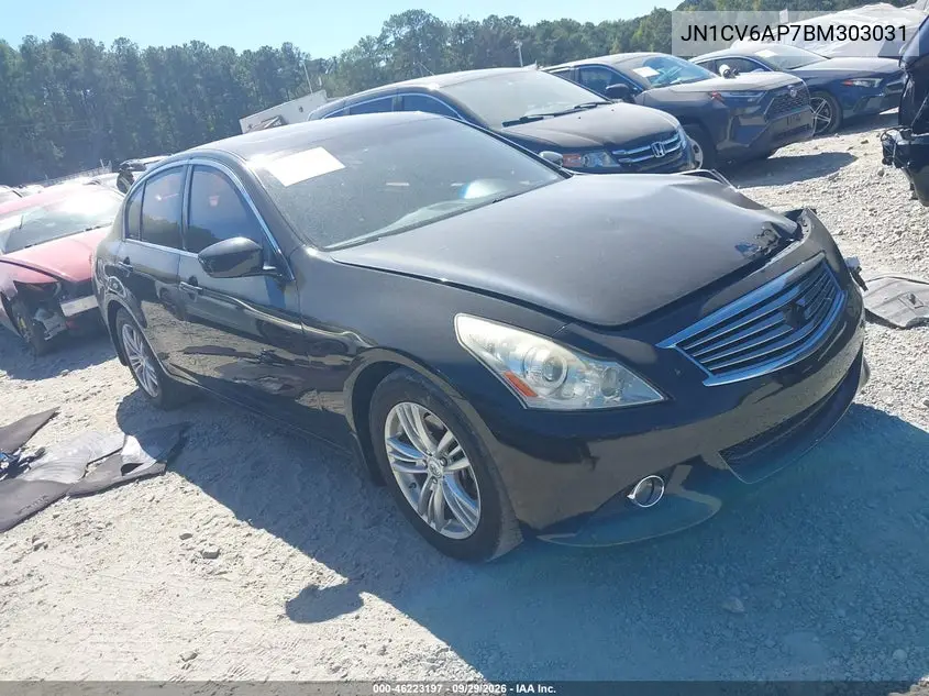 INFINITI G 2011, VIN JN1CV6AP7BM303031