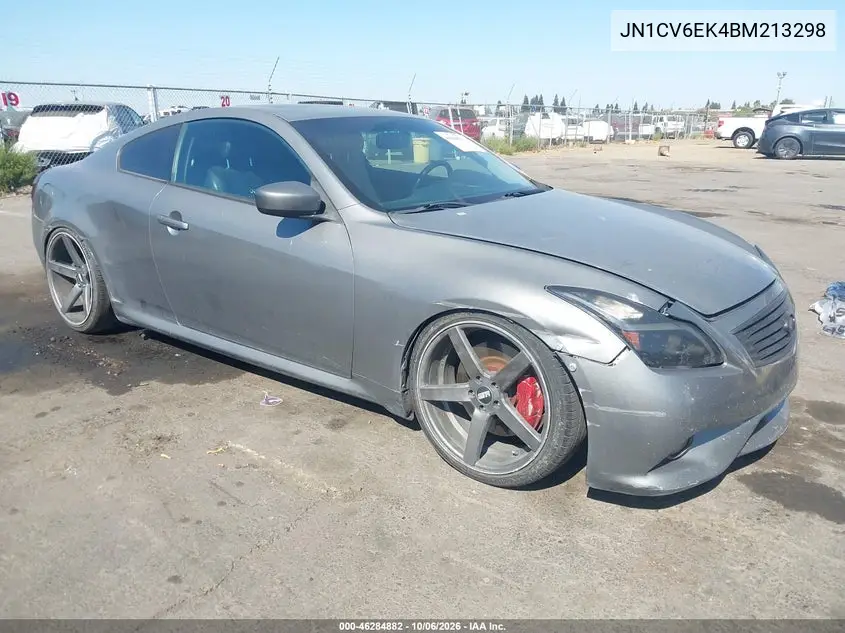 INFINITI G 2011, VIN JN1CV6EK4BM213298