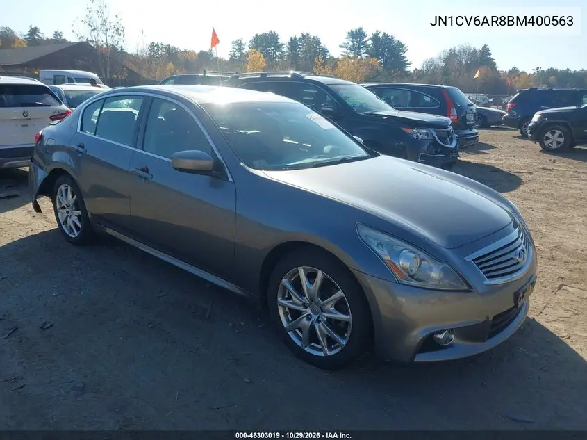 INFINITI G 2011, VIN JN1CV6AR8BM400563