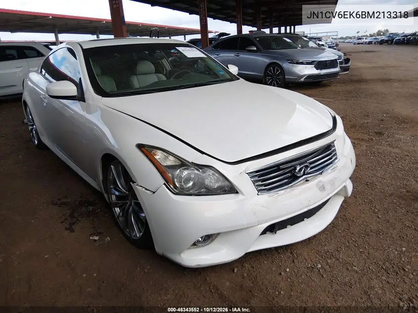 INFINITI G 2011, VIN JN1CV6EK6BM213318