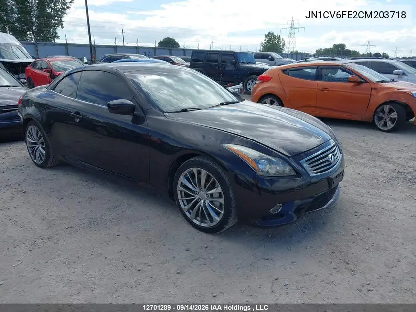 INFINITI G 2012, VIN JN1CV6FE2CM203718