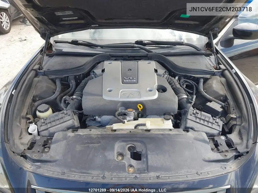 2012 INFINITI G VIN JN1CV6FE2CM203718 — фото 10