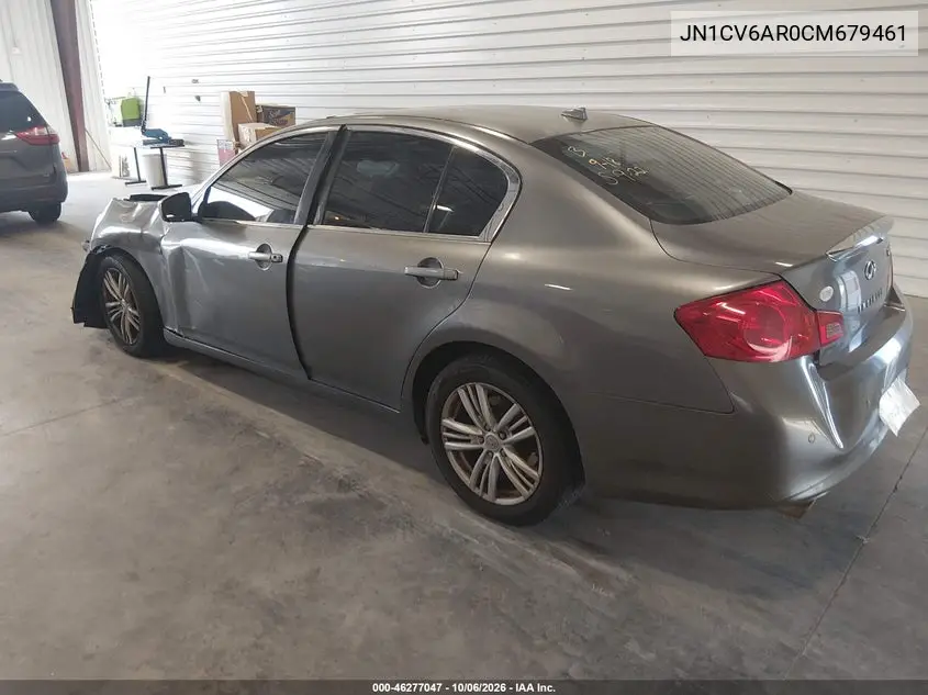 2012 INFINITI G VIN JN1CV6AR0CM679461 — фото 3
