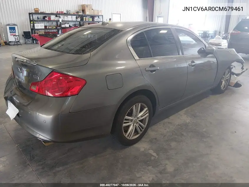 2012 INFINITI G VIN JN1CV6AR0CM679461 — фото 4