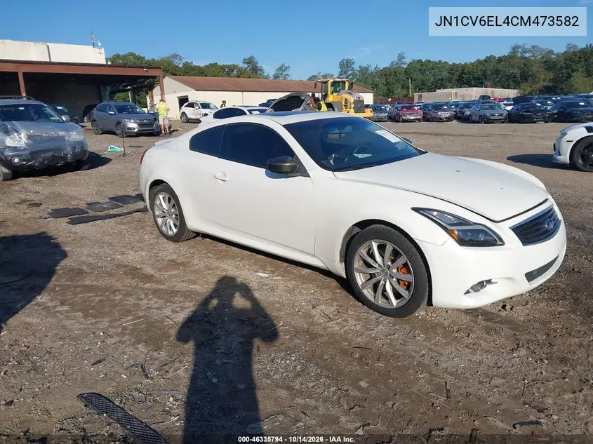 INFINITI G 2012, VIN JN1CV6EL4CM473582