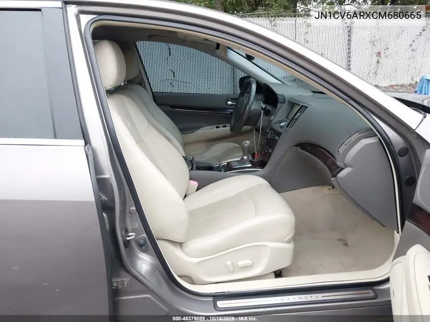 2012 INFINITI G VIN JN1CV6ARXCM680665 — фото 5