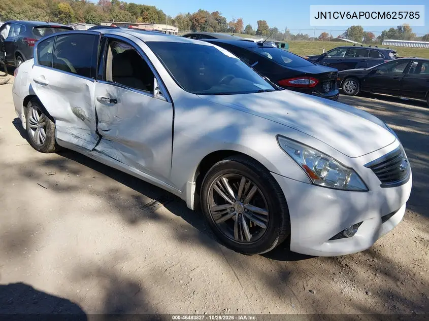 INFINITI G 2012, VIN JN1CV6AP0CM625785