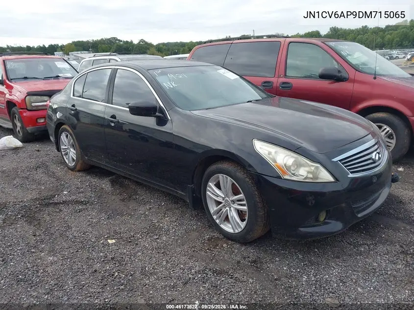 INFINITI G 2013, VIN JN1CV6AP9DM715065