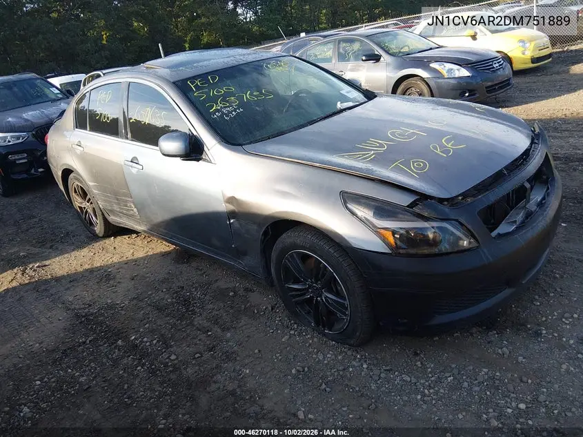 INFINITI G 2013, VIN JN1CV6AR2DM751889