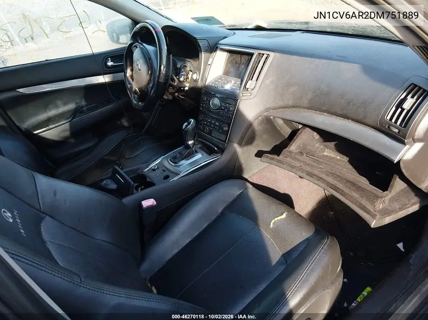 2013 INFINITI G VIN JN1CV6AR2DM751889 — фото 5