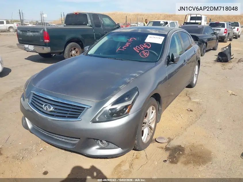 2013 INFINITI G VIN JN1CV6AP2DM718048 — фото 2