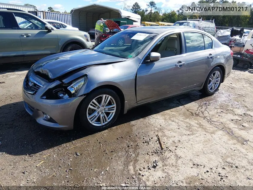 2013 INFINITI G VIN JN1CV6AP7DM301217 — фото 2
