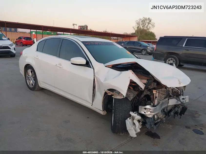 INFINITI G 2013, VIN JN1CV6AP3DM723243