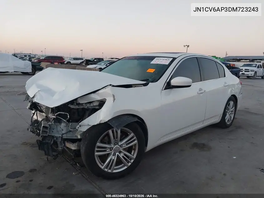 2013 INFINITI G VIN JN1CV6AP3DM723243 — фото 2