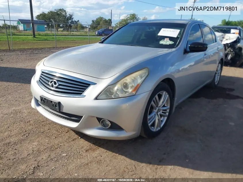 2013 INFINITI G VIN JN1CV6AP2DM719801 — фото 2