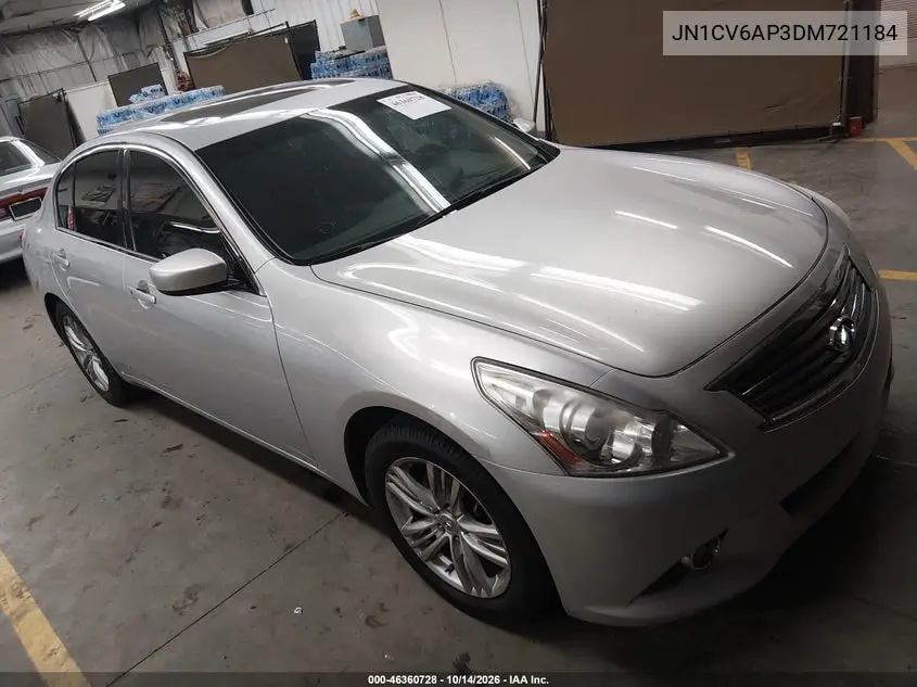 INFINITI G 2013, VIN JN1CV6AP3DM721184
