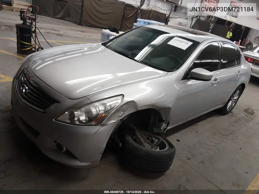 2013 INFINITI G VIN JN1CV6AP3DM721184 — фото 2