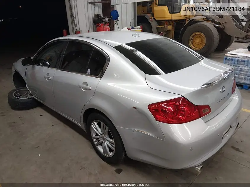 2013 INFINITI G VIN JN1CV6AP3DM721184 — фото 3