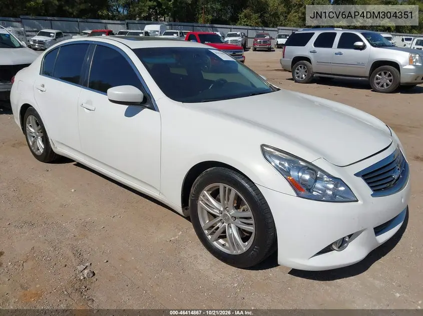INFINITI G 2013, VIN JN1CV6AP4DM304351