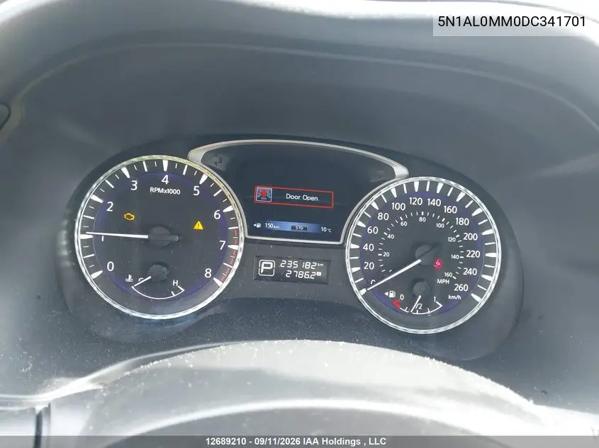 2013 INFINITI JX VIN 5N1AL0MM0DC341701 — фото 7