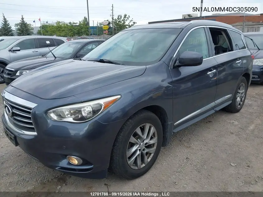 2013 INFINITI JX VIN 5N1AL0MM4DC305090 — фото 2