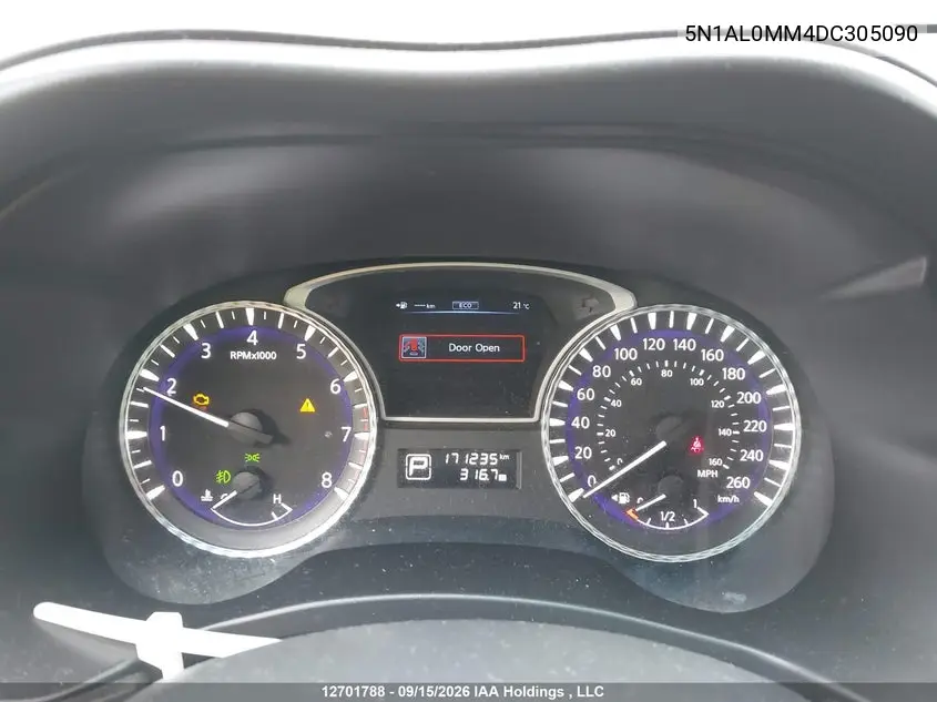 2013 INFINITI JX VIN 5N1AL0MM4DC305090 — фото 7