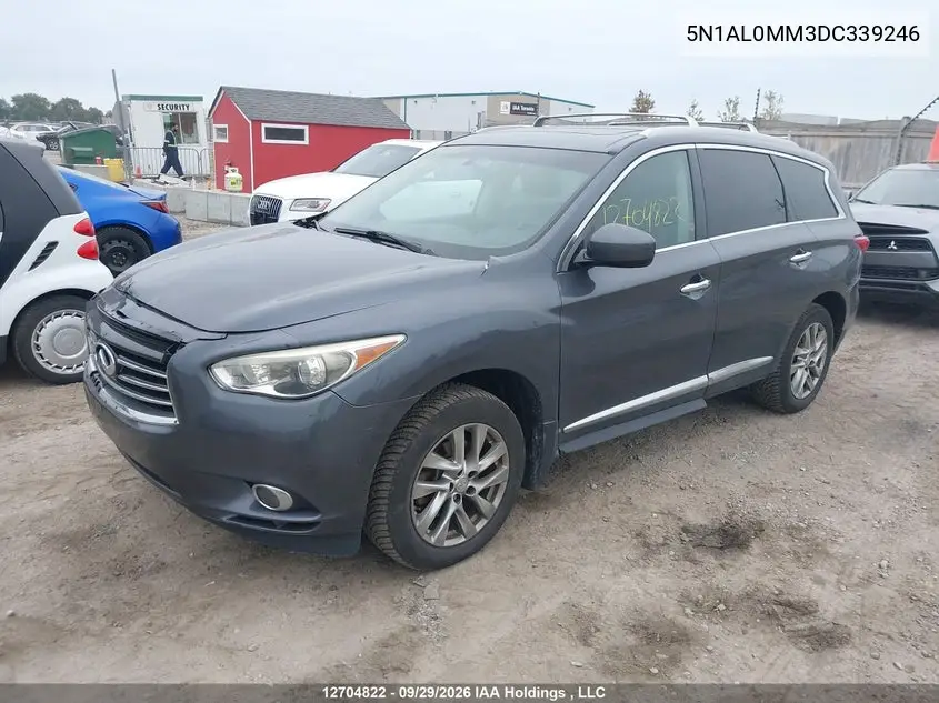 2013 INFINITI JX VIN 5N1AL0MM3DC339246 — фото 2