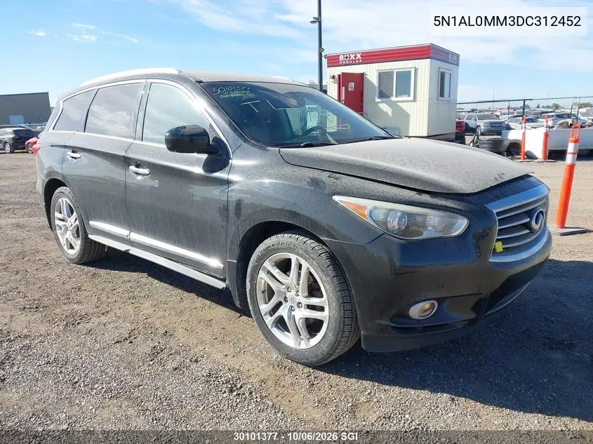 INFINITI JX 2013, VIN 5N1AL0MM3DC312452