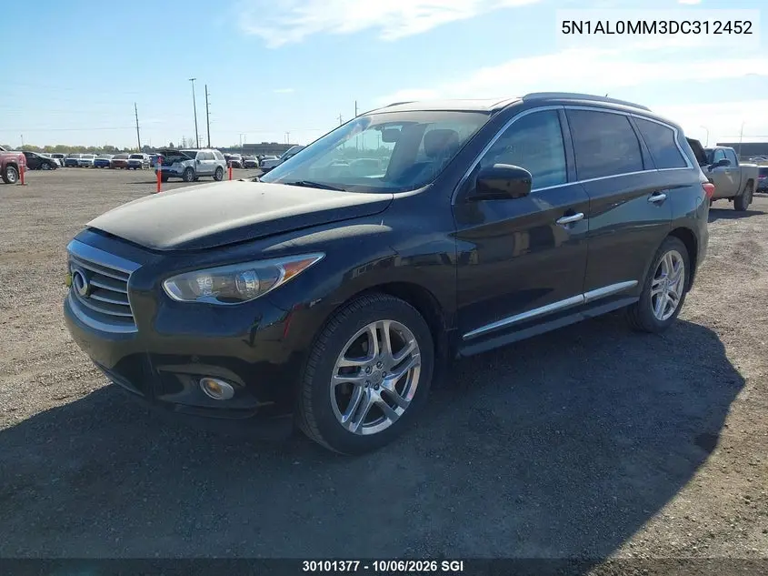 2013 INFINITI JX VIN 5N1AL0MM3DC312452 — фото 2
