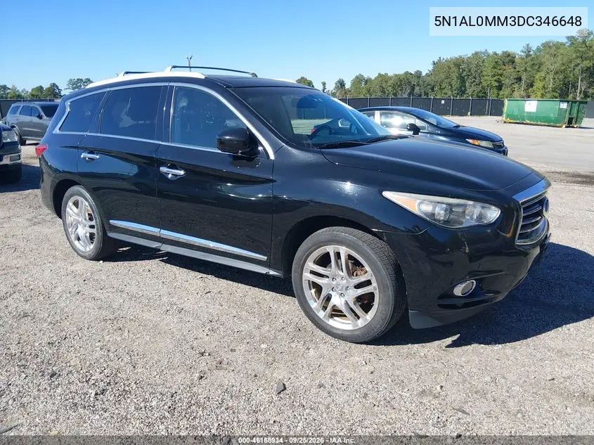 INFINITI JX 2013, VIN 5N1AL0MM3DC346648