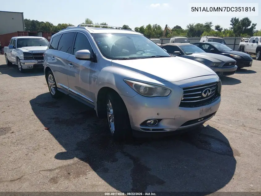 INFINITI JX 2013, VIN 5N1AL0MN7DC351814