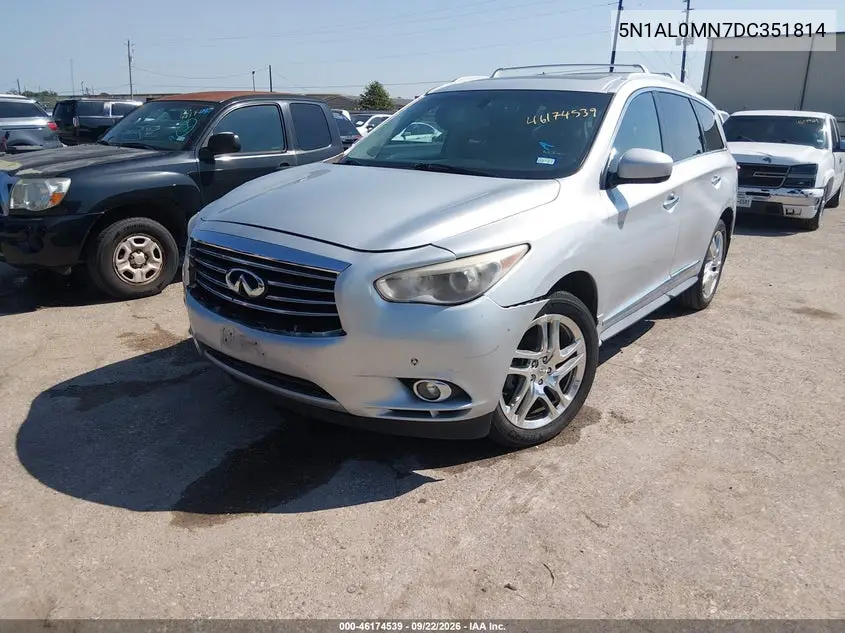 2013 INFINITI JX VIN 5N1AL0MN7DC351814 — фото 2