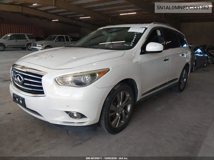 2013 INFINITI JX VIN 5N1AL0MN8DC331362 — фото 2